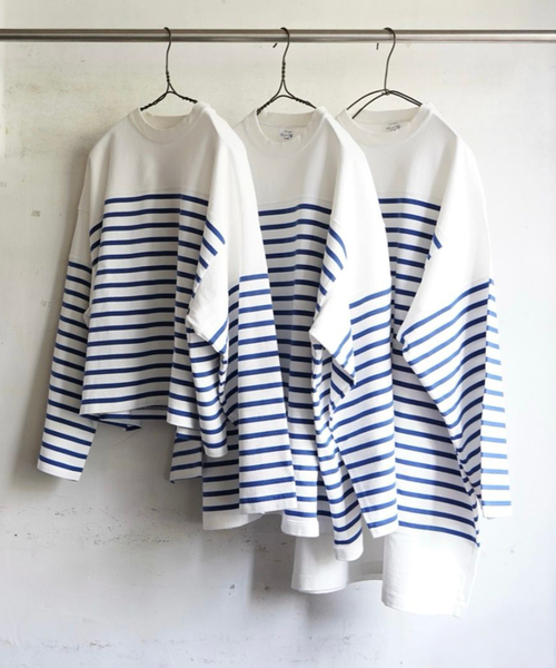 JOURNAL STANDARD LUXE(ジャーナルスタンダード ラックス)の「25TH BORDER WIDE MID(Tシャツ/カットソー・レディース・ブルー・FREE)」の8枚目の写真