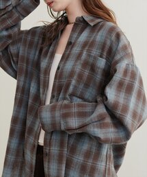 起毛チェックベーシックオーバーシャツ