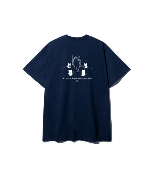SUPERLATIVE（スーパーラティブ）の「S/P DRAWING CLASS オーバーサイズ半袖 (SOS2-4SP116)（Tシャツ/カットソー・レディース・ブラック/ライトグレー/ネイビー/ホワイト・MEDIUM/LARGE/X-LARGE）」の4枚目の写真