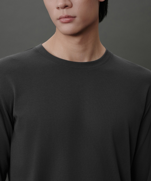 MUSINSA STANDARD（ムシンサスタンダード）の「[リカバリー] 長袖パンツセット [ダークグレー]（Tシャツ/カットソー・レディース・その他・MEDIUM/LARGE/X-LARGE/2XL）」の6枚目の写真