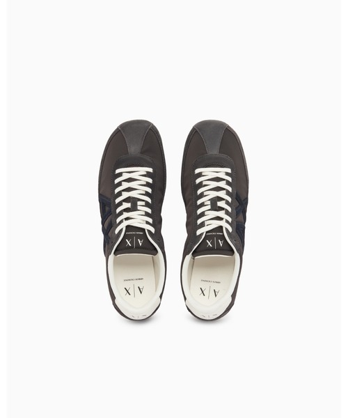 ARMANI EXCHANGE(アルマーニエクスチェンジ)の「【A|X アルマーニ エクスチェンジ】AXロゴ ナイロンアッパー レースアップスニーカー(スニーカー・メンズ・チャコールグレー・8/7.5/7/6.5/6/5.5/9.5/9/8.5/10)」の3枚目の写真
