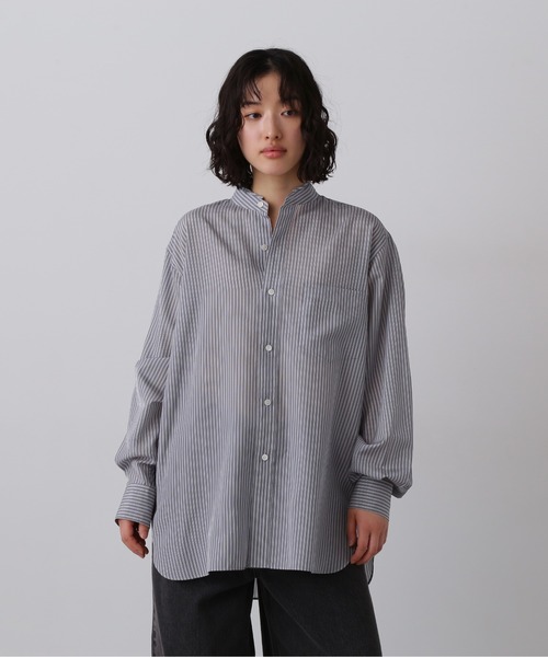 YLEVE(イレーヴ)の「YLEVE / ACETATE CUPRA STRIPE SHIRT(シャツ/ブラウス・レディース・ブラック系その他・0/1)」の1枚目の写真