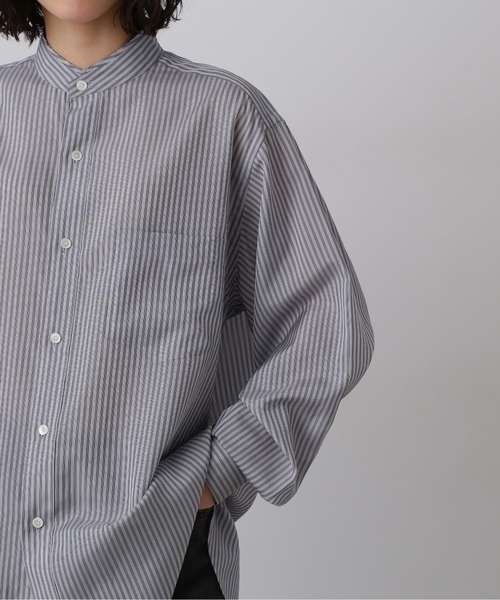 YLEVE(イレーヴ)の「YLEVE / ACETATE CUPRA STRIPE SHIRT(シャツ/ブラウス・レディース・ブラック系その他・0/1)」の13枚目の写真