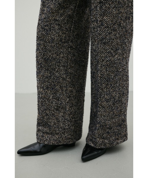 STYLEMIXER（スタイルミキサー）の「ヘリンボーンタックパンツ（その他パンツ・レディース・ブラウン系その他/ブラック・MEDIUM/SMALL）」の6枚目の写真