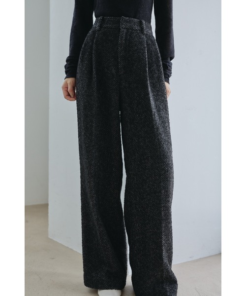 STYLEMIXER（スタイルミキサー）の「ヘリンボーンタックパンツ（その他パンツ・レディース・ブラウン系その他/ブラック・MEDIUM/SMALL）」の13枚目の写真