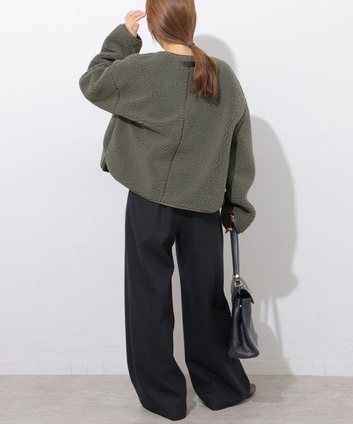 Barbour(バブアー)の「別注【Barbour/バブアー】ARLENE FLEECE(ブルゾン・レディース・チャコールグレー・10)」の5枚目の写真