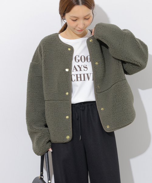 Barbour(バブアー)の「別注【Barbour/バブアー】ARLENE FLEECE(ブルゾン・レディース・チャコールグレー・10)」の6枚目の写真