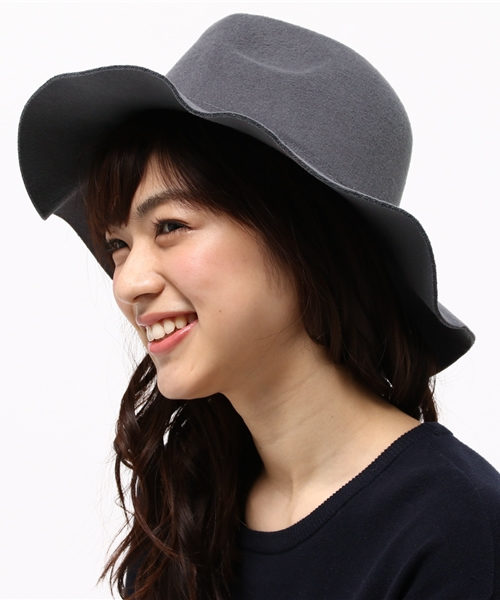 WEGO（ウィゴー）の「WEGO/ポリツバ広ハット（ハット・レディース・グレー/ワイン/ネイビー/ベージュ/ブラウン・FREE）」の6枚目の写真