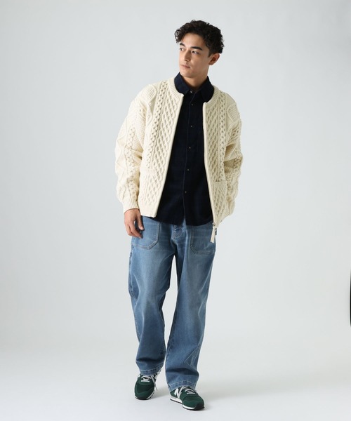 BAYFLOW（ベイフロー）の「ケーブルニットZIPカーデ（カーディガン/ボレロ・メンズ・ブラウン/レッド/アイボリー・MEDIUM/LARGE）」の13枚目の写真