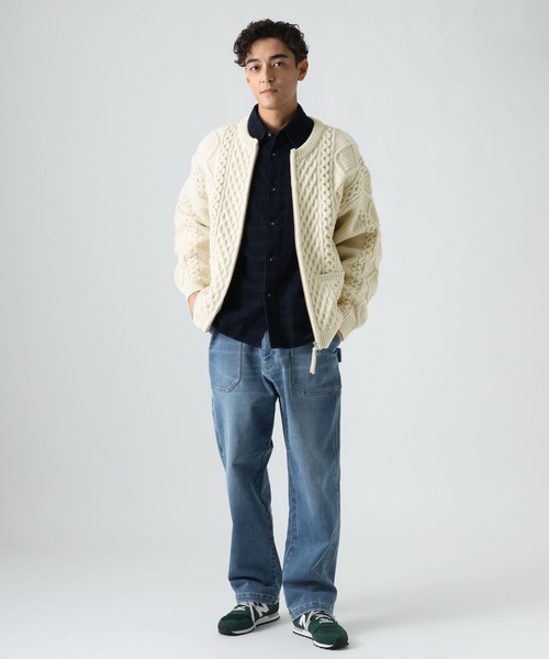 BAYFLOW（ベイフロー）の「ケーブルニットZIPカーデ（カーディガン/ボレロ・メンズ・ブラウン/レッド/アイボリー・MEDIUM/LARGE）」の14枚目の写真