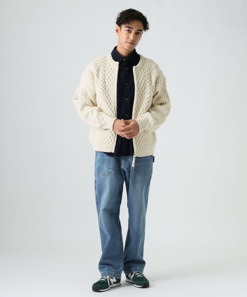 BAYFLOW（ベイフロー）の「ケーブルニットZIPカーデ（カーディガン/ボレロ・メンズ・ブラウン/レッド/アイボリー・MEDIUM/LARGE）」の15枚目の写真