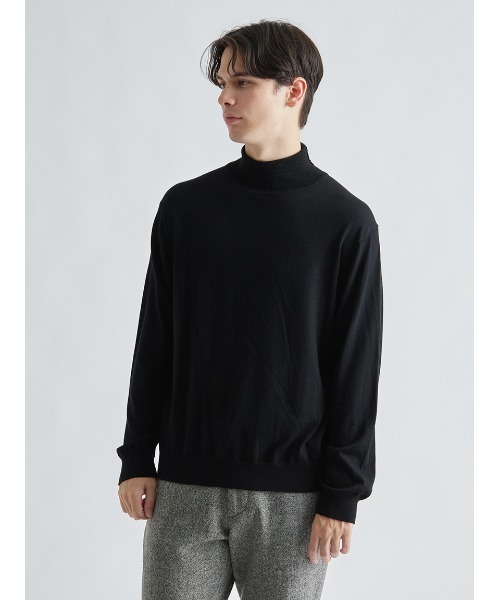 AOURE(アウール)の「ソフトタートル(ニット/セーター・メンズ・ブラック/グレー/ダークブラウン・LARGE/MEDIUM/X-LARGE/SMALL)」の1枚目の写真