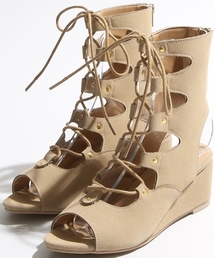 WEGO | DISPARK/レースUPウェッジサンダル(サンダル)