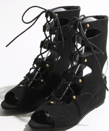 WEGO | ◆DISPARK/レースUPウェッジサンダル(サンダル)