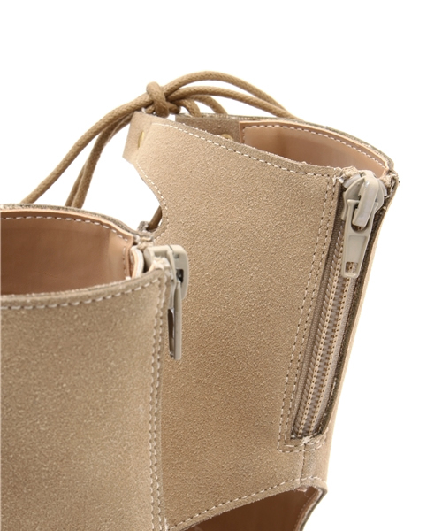 WEGO（ウィゴー）の「DISPARK/レースアップウェッジサンダル（サンダル・レディース・ベージュ/ブラック・MEDIUM/LARGE）」の10枚目の写真