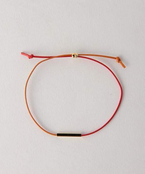 BEAUTY&YOUTH UNITED ARROWS（ビューティーアンドユースユナイテッドアローズ）の「BY メタル2トーンコードブレス◆（ブレスレット・レディース・ホワイト/レッド/ライトブルー・FREE）」の3枚目の写真