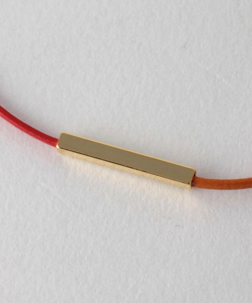 BEAUTY&YOUTH UNITED ARROWS（ビューティーアンドユースユナイテッドアローズ）の「BY メタル2トーンコードブレス◆（ブレスレット・レディース・ホワイト/レッド/ライトブルー・FREE）」の5枚目の写真