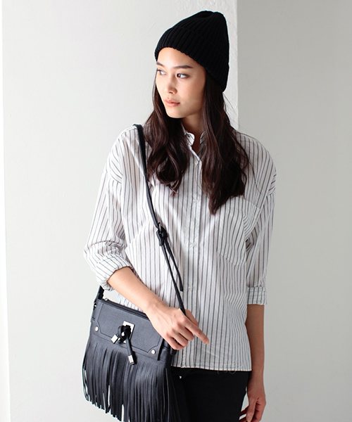 AZUL by moussy（アズールバイマウジー）の「BIGポケットドルマン長袖シャツ（シャツ/ブラウス・レディース・オフホワイト/ライトベージュ/ホワイト系その他・LARGE/SMALL/MEDIUM）」の12枚目の写真