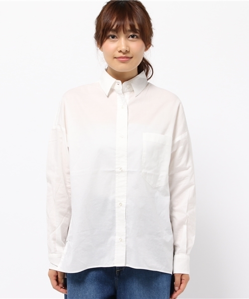 AZUL by moussy（アズールバイマウジー）の「BIGポケットドルマン長袖シャツ（シャツ/ブラウス・レディース・オフホワイト/ライトベージュ/ホワイト系その他・LARGE/SMALL/MEDIUM）」の4枚目の写真