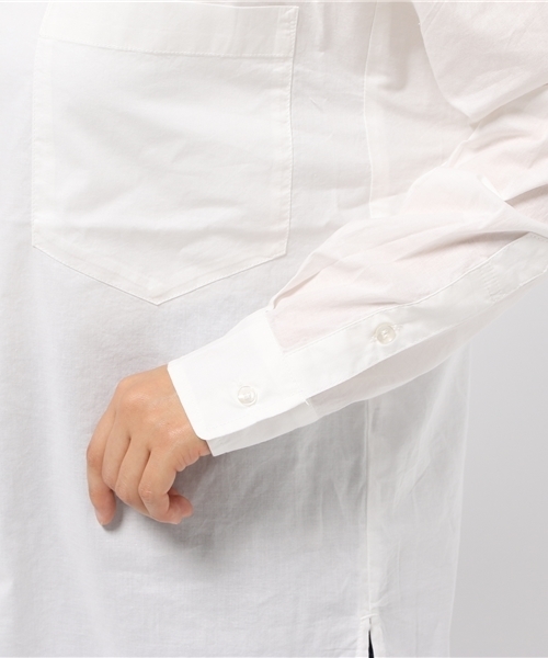 AZUL by moussy（アズールバイマウジー）の「BIGポケットドルマン長袖シャツ（シャツ/ブラウス・レディース・オフホワイト/ライトベージュ/ホワイト系その他・LARGE/SMALL/MEDIUM）」の8枚目の写真