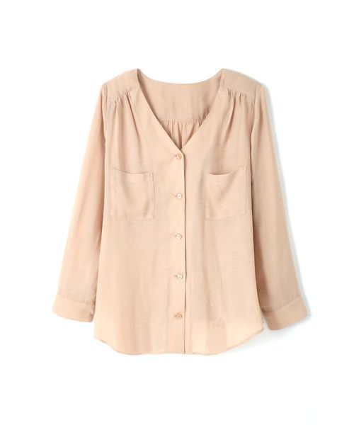 N.（N. Natural Beauty Basic）（エヌエヌナチュラルビューティーベーシック）の「ビエラブラウス Vネック（シャツ/ブラウス・レディース・ホワイト/ホワイト系その他/ピンク/ブラック/カーキ・MEDIUM）」の14枚目の写真