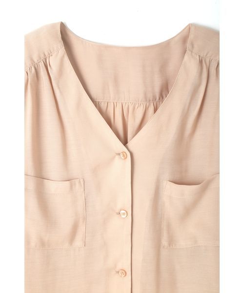 N.（N. Natural Beauty Basic）（エヌエヌナチュラルビューティーベーシック）の「ビエラブラウス Vネック（シャツ/ブラウス・レディース・ホワイト/ホワイト系その他/ピンク/ブラック/カーキ・MEDIUM）」の15枚目の写真