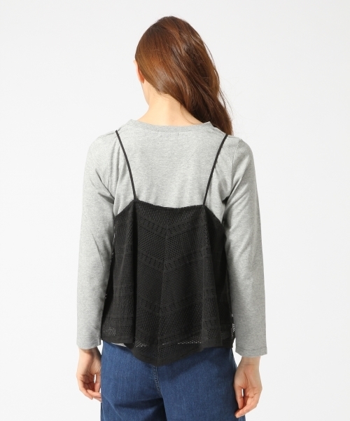 GLOBAL WORK（グローバルワーク）の「キャミレイヤードプルオーバー長袖/730147（Tシャツ/カットソー・レディース・ダークブラウン/その他/ブラック/カーキ・MEDIUM/LARGE）」の10枚目の写真