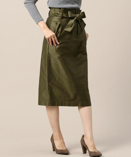 BEAUTY&YOUTH UNITED ARROWS（ビューティーアンドユースユナイテッドアローズ）の「BY モールスキンベルトタイトスカート◆（スカート・レディース・ベージュ/オリーブ/ネイビー・MEDIUM/SMALL）」の2枚目の写真