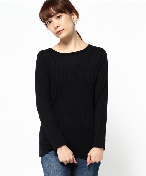 Natural Beauty ナチュラルビューティー の 宇賀なつみさん 内田嶺衣奈さん着用 Oggi 11月号掲載 Story 11月号掲載 ワイドリブニット ニット セーター Wear