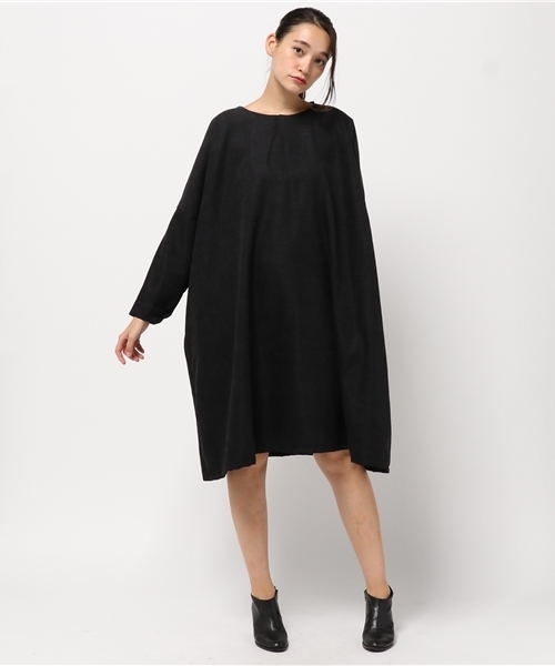 MERLOT（メルロー）の「ビッグシルエットワンピース4795（ワンピース・レディース・グレー/ブラック/グリーン/パープル/レッド/モカ・FREE）」の13枚目の写真