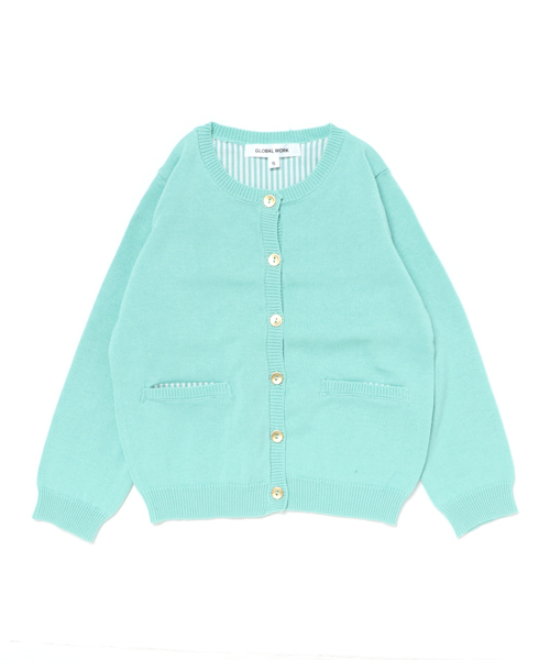 GLOBAL WORK（グローバルワーク）の「【キッズ】【洗えるニット】アラエルニットクルーカーデ/738494（カーディガン/ボレロ・キッズ・ライトグリーン/ピンク系その他/ライトイエロー・XX-LARGE/LARGE/SMALL/X-LARGE/MEDIUM）」の2枚目の写真