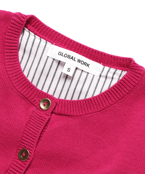 GLOBAL WORK（グローバルワーク）の「【キッズ】【洗えるニット】アラエルニットクルーカーデ/738494（カーディガン/ボレロ・キッズ・ライトグリーン/ピンク系その他/ライトイエロー・XX-LARGE/LARGE/SMALL/X-LARGE/MEDIUM）」の9枚目の写真