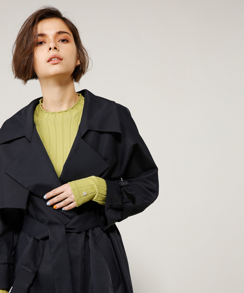 PEGGY LANA（ペギーラナ）の「Flare York Trench CT（トレンチコート・レディース・ネイビー/カーキ/マルチ/ベージュ・2/1）」の14枚目の写真