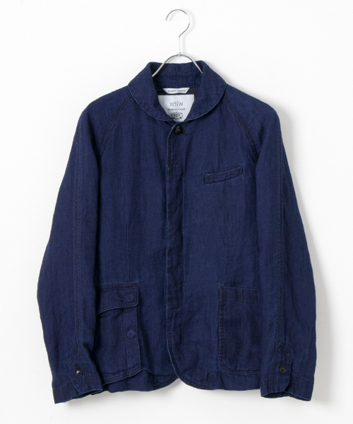 WORK NOT WORK URBAN RESEARCH（ワークノットワークアーバンリサーチ）の「WORK NOT WORK　インディゴリネンポーチャージャケット（デニムジャケット・メンズ・インディゴブルー・SMALL/MEDIUM/LARGE）」の5枚目の写真