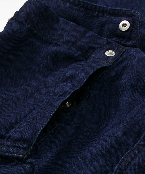 WORK NOT WORK URBAN RESEARCH（ワークノットワークアーバンリサーチ）の「WORK NOT WORK　インディゴリネンポーチャージャケット（デニムジャケット・メンズ・インディゴブルー・SMALL/MEDIUM/LARGE）」の18枚目の写真
