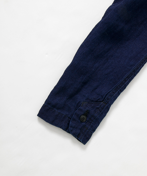 WORK NOT WORK URBAN RESEARCH（ワークノットワークアーバンリサーチ）の「WORK NOT WORK　インディゴリネンポーチャージャケット（デニムジャケット・メンズ・インディゴブルー・SMALL/MEDIUM/LARGE）」の7枚目の写真