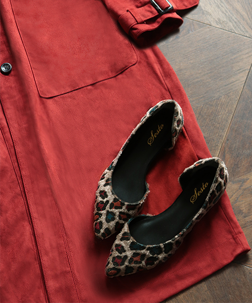 SESTO(セスト)の「ポインテッドトゥサイドオープンフラットパンプス(パンプス・レディース・ダークベージュ/グレイッシュベージュ/その他/ブラック/その他1/チェック/マスタード/ピンク/ボルドー/ブラック系その他・24/22.5/25/23/22/23.5/24.5)」の9枚目の写真