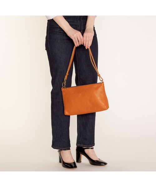 IL BISONTE（イルビゾンテ）の「IL BISONTE / ORIGINAL LEATHER / SHOULDER BAG（ショルダーバッグ・レディース・ライトブラウン/ナチュラル/グリーン/レンガ/ダークブラウン/ブラック/ネイビー/レッド/グレー・FREE）」の13枚目の写真