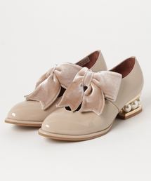Jeffrey Campbell | デザインヒールベルベットリボンシューズ(パンプス)