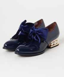 Jeffrey Campbell | デザインヒールベルベットリボンシューズ(パンプス)