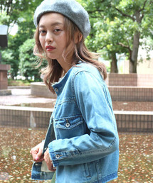 FREE'S MART | ◆リメイク風ノーカラーＧジャン(デニムジャケット)