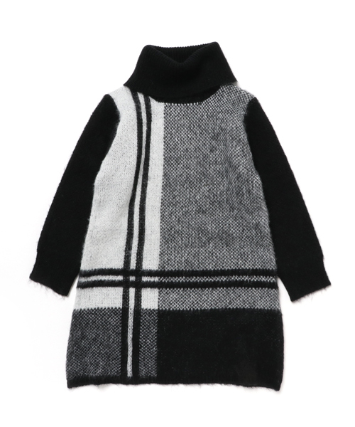 Comme Ca Ism コムサイズム の 格子柄ニットワンピース ワンピース Wear