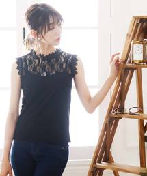 Girly Doll | プチハイネックレースノースリーブ(シャツ/ブラウス)