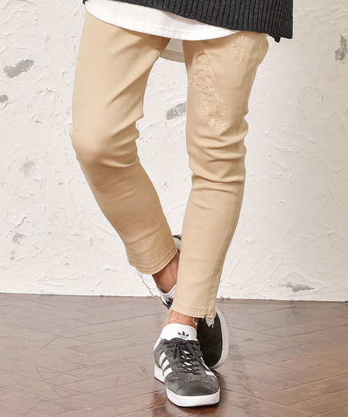 MinoriTY（マイノリティ）の「【ストレッチツイルダメージスーパースキニーパンツ（アンクル）】（その他パンツ・メンズ・ホワイト/ブラック/ネイビー/ベージュ/カーキ/ライトグレー・S/M/L/XL）」の4枚目の写真