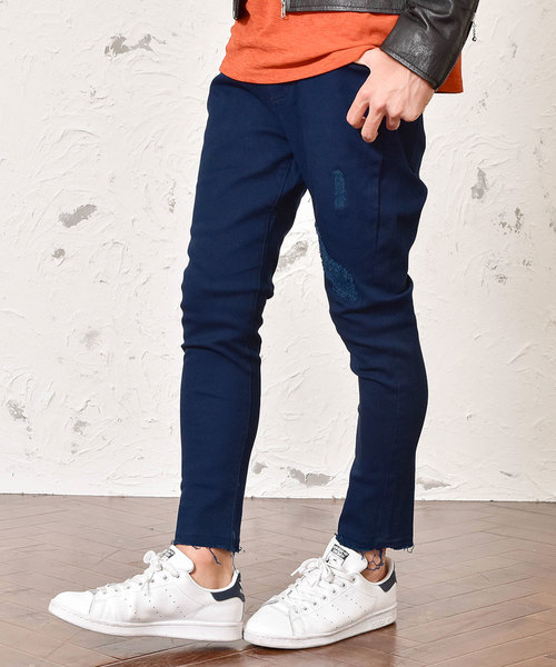 MinoriTY（マイノリティ）の「【ストレッチツイルダメージスーパースキニーパンツ（アンクル）】（その他パンツ・メンズ・ホワイト/ブラック/ネイビー/ベージュ/カーキ/ライトグレー・S/M/L/XL）」の6枚目の写真