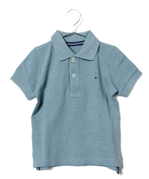 TOMMY HILFIGER（トミーヒルフィガー）の「LACEY GRAPHIC MINI POLO（ポロシャツ・キッズ・ブルー/ライトブルー/ホワイト・80/90/100/110/120）」の3枚目の写真
