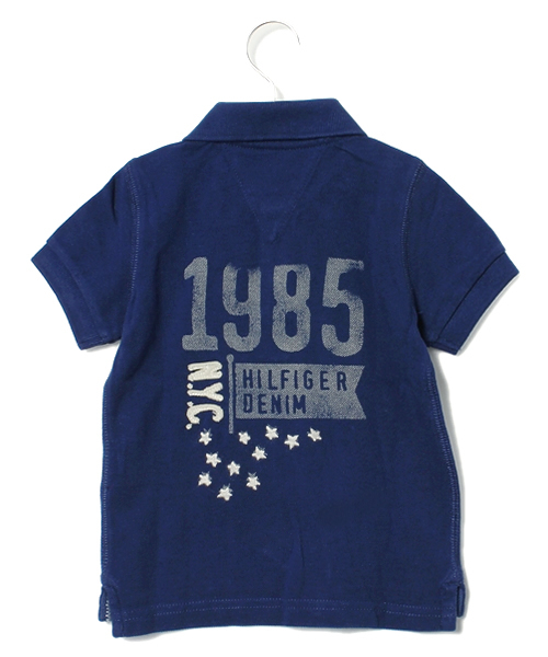 TOMMY HILFIGER（トミーヒルフィガー）の「LACEY GRAPHIC MINI POLO（ポロシャツ・キッズ・ブルー/ライトブルー/ホワイト・80/90/100/110/120）」の4枚目の写真