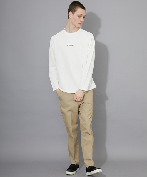 ATTACHMENT(アタッチメント)の「【ATTACHMENT】《WEB限定》ロゴプリントカットオフトレーナー(スウェット・メンズ・ブラック/ホワイト・2/3)」の7枚目の写真