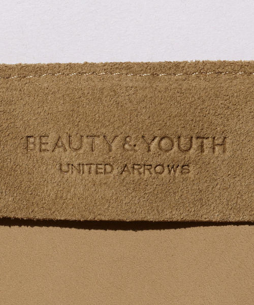BEAUTY&YOUTH UNITED ARROWS（ビューティーアンドユースユナイテッドアローズ）の「BY レザー ショップバッグ ◆（トートバッグ・メンズ・ブラック/ベージュ・FREE）」の4枚目の写真