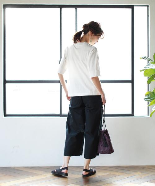 coen（コーエン）の「USAコットンハイネック5分袖Tシャツ（T